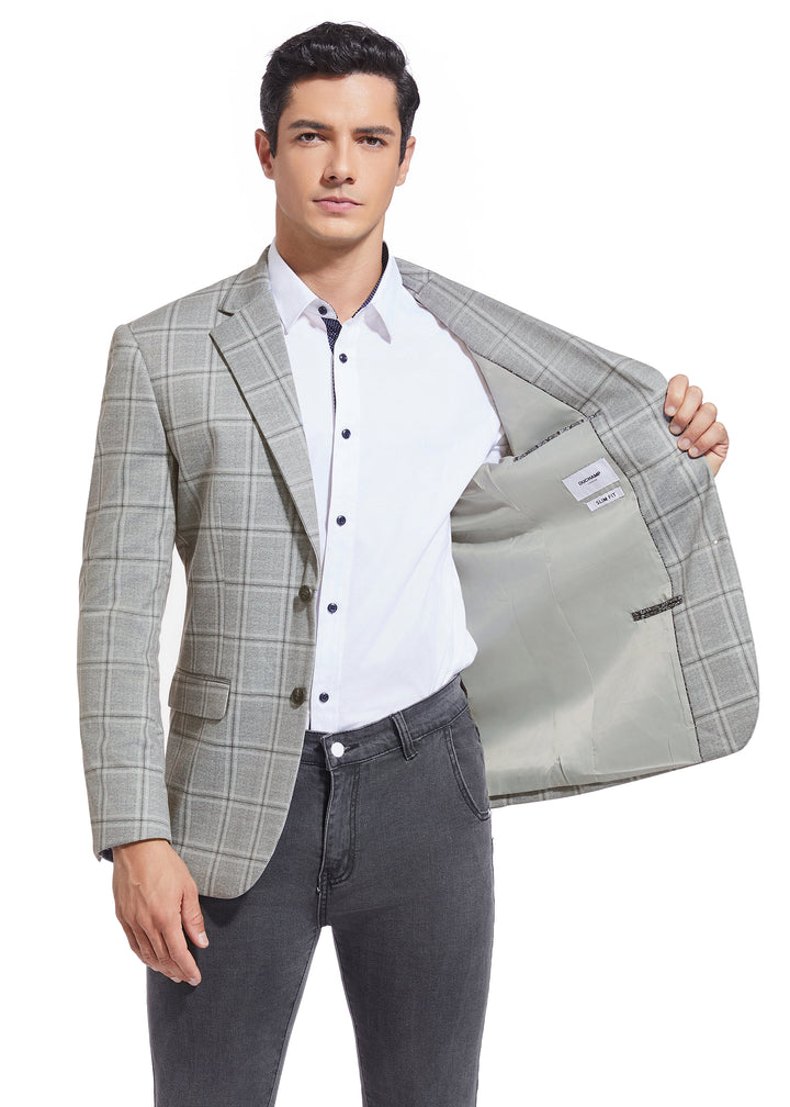 DUCHAMP WINDOWPANE KNIT SPORTCOAT