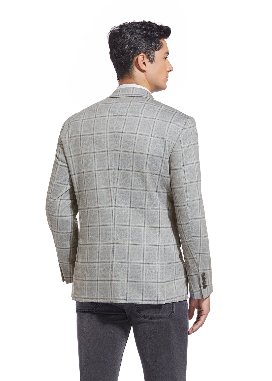 DUCHAMP WINDOWPANE KNIT SPORTCOAT