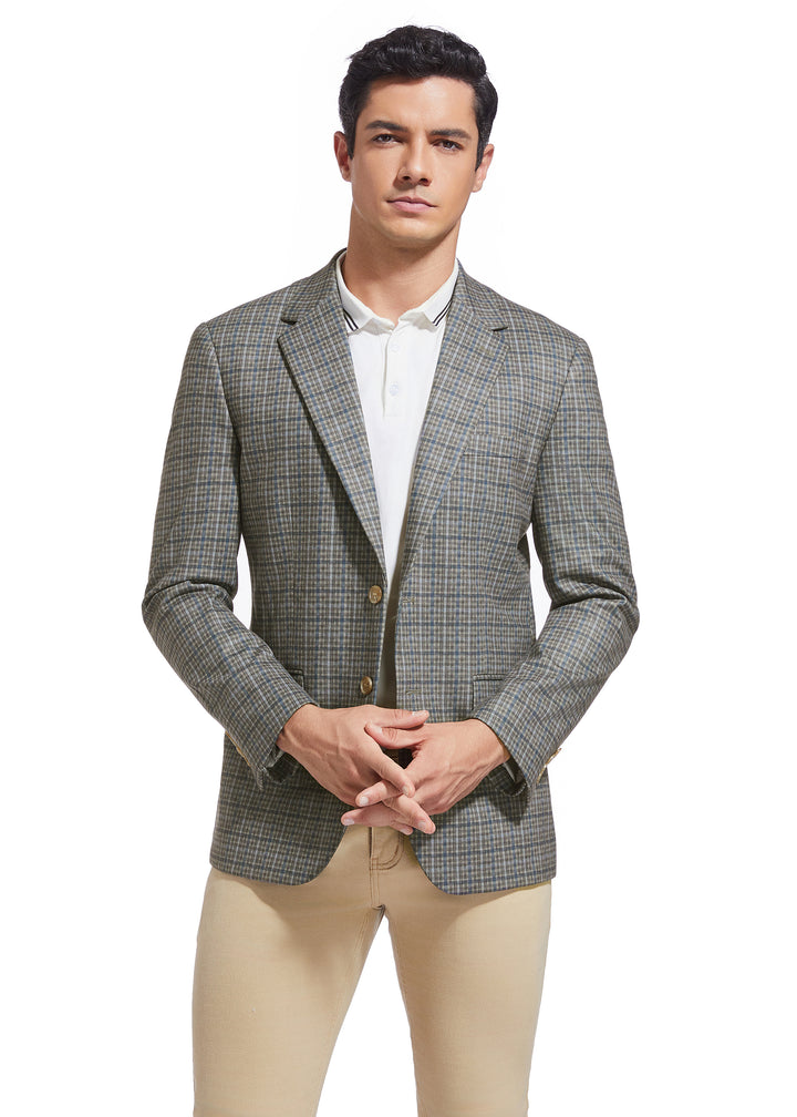 DUCHAMP PLAID KNIT SPORTCOAT