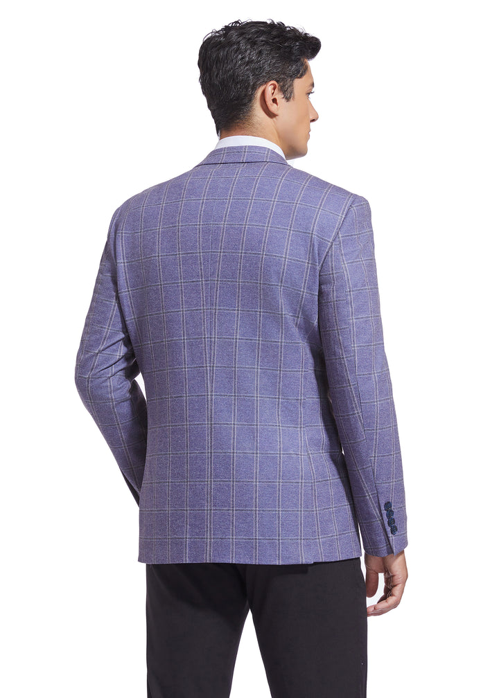 DUCHAMP WINDOWPANE KNIT SPORTCOAT