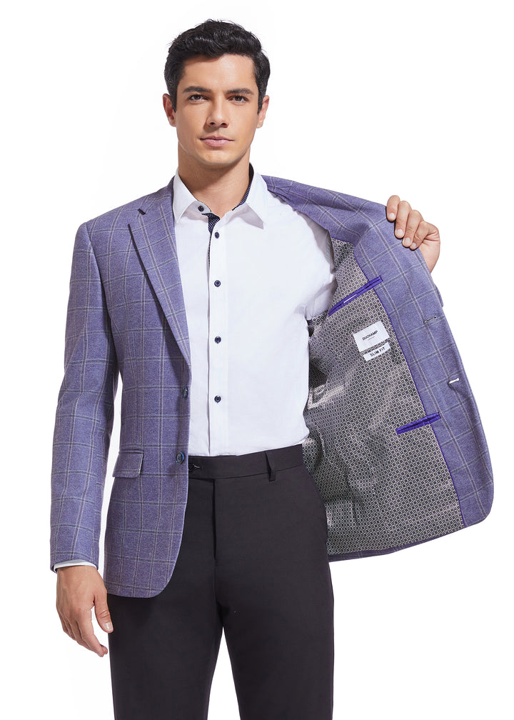 DUCHAMP WINDOWPANE KNIT SPORTCOAT