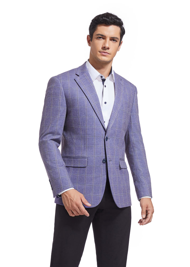 DUCHAMP WINDOWPANE KNIT SPORTCOAT