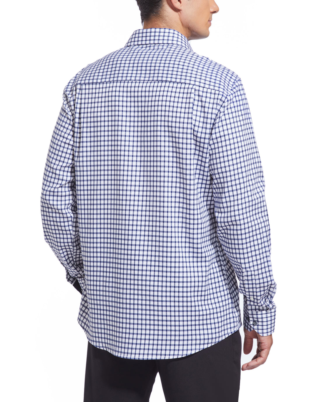 Duchamp London Navy Check Dress Shirt