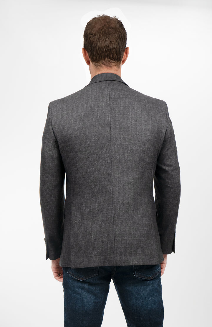 Duchamp London Navy Windowpane Sportcoat