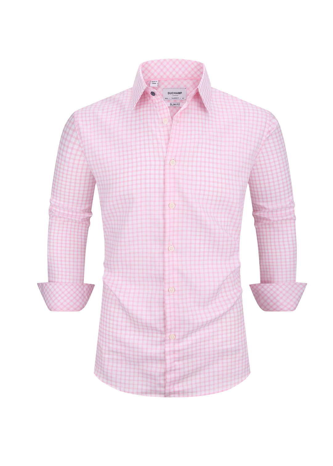 Duchamp London Pink Check Dress Shirt