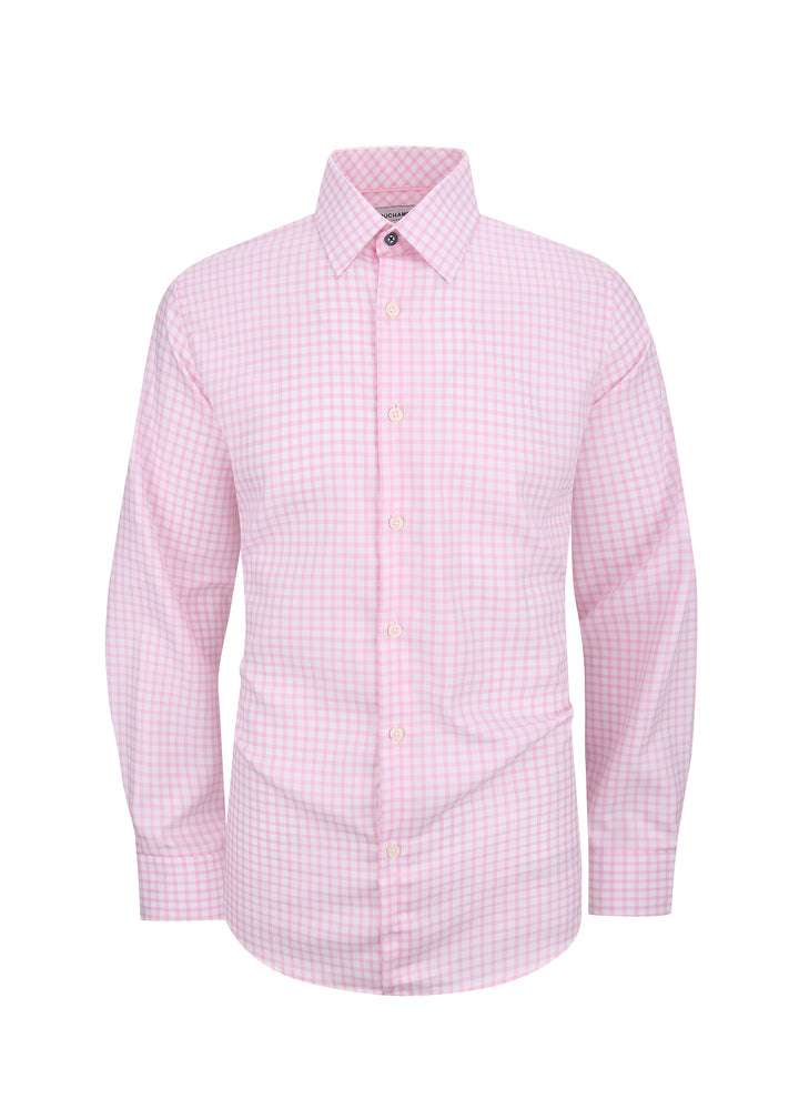 Duchamp London Pink Check Dress Shirt