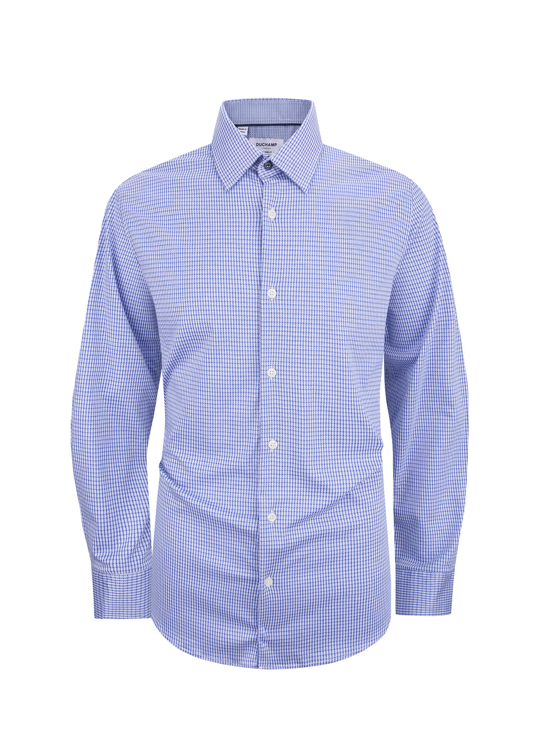 Duchamp London Blue Check Dress Shirt