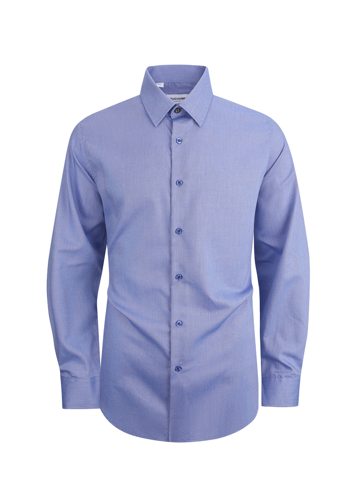 Duchamp London Solid Blue Dress Shirt