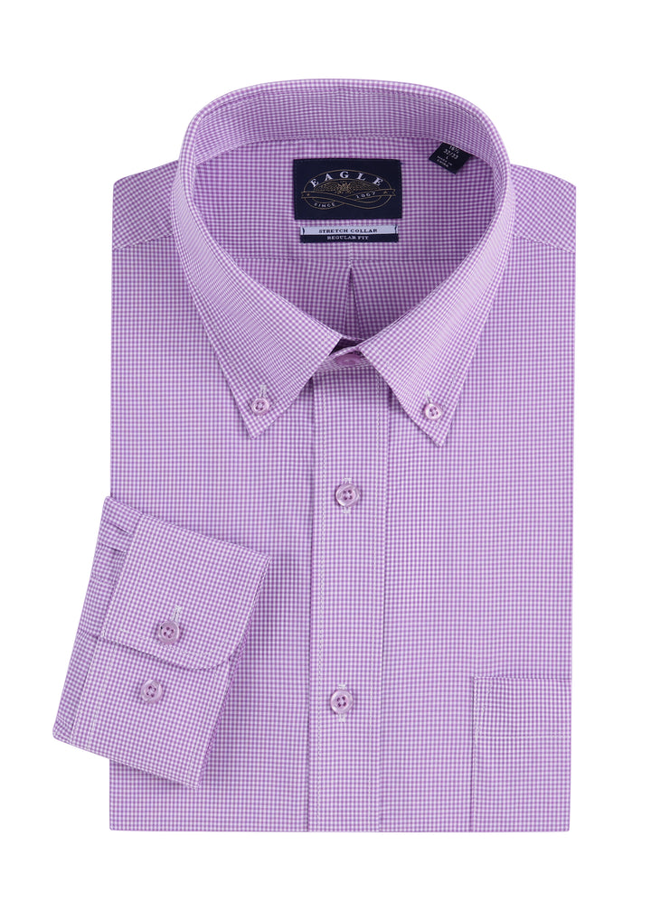 Eagle Stretch Neck Gingham Poplin Shirt