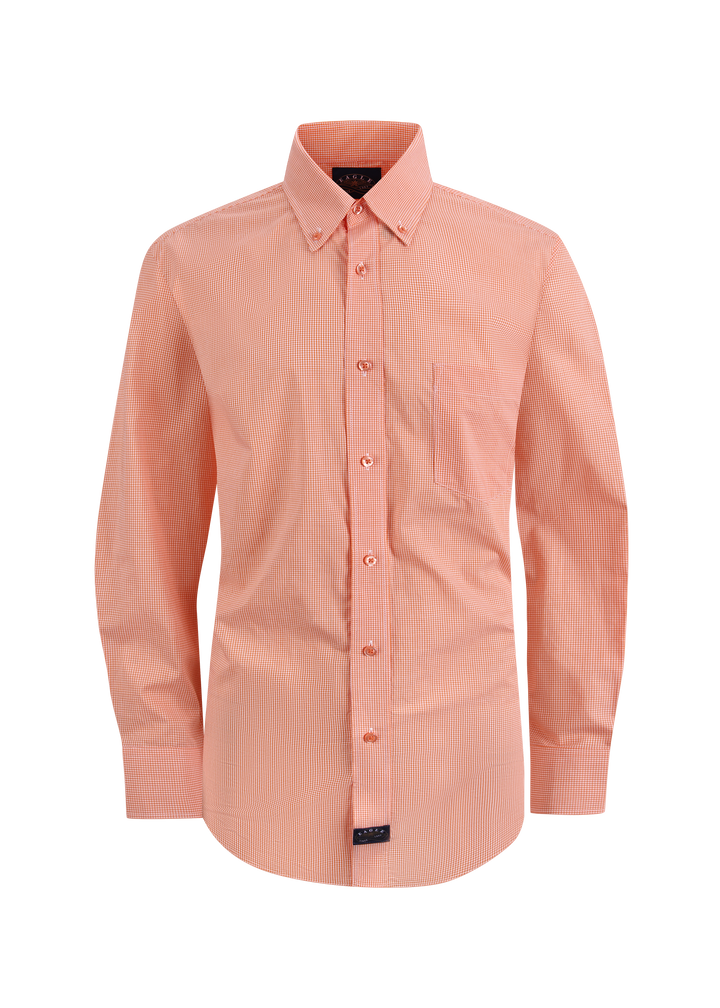 Eagle Stretch Collar  Gingham Poplin Shirt