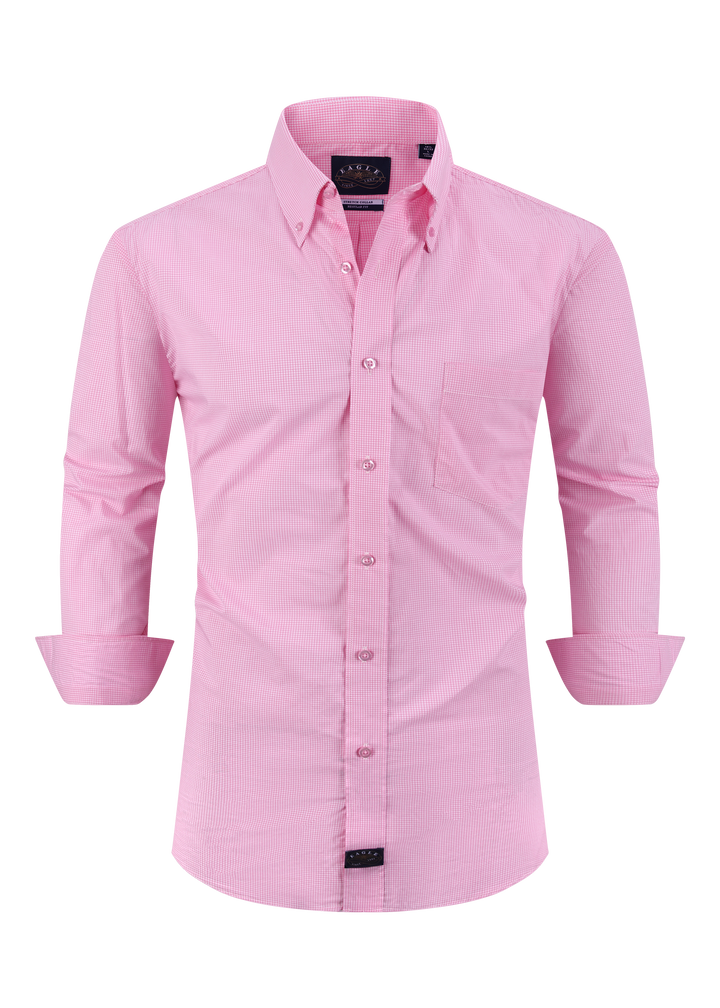 Eagle Stretch Neck Gingham Poplin Shirt