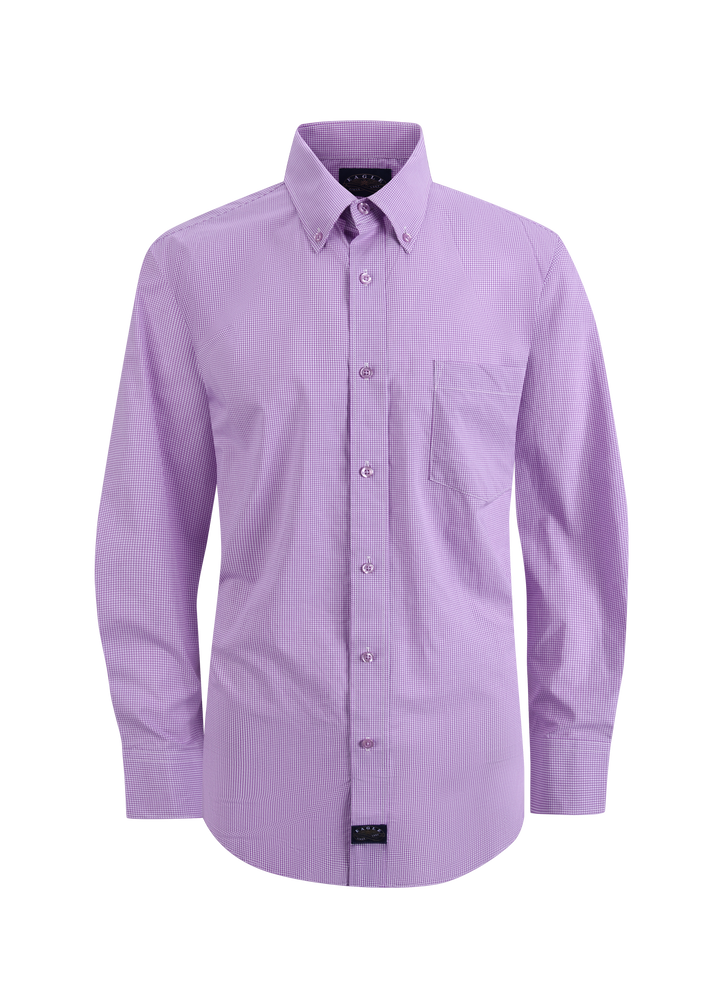 Eagle Stretch Neck Gingham Poplin Shirt