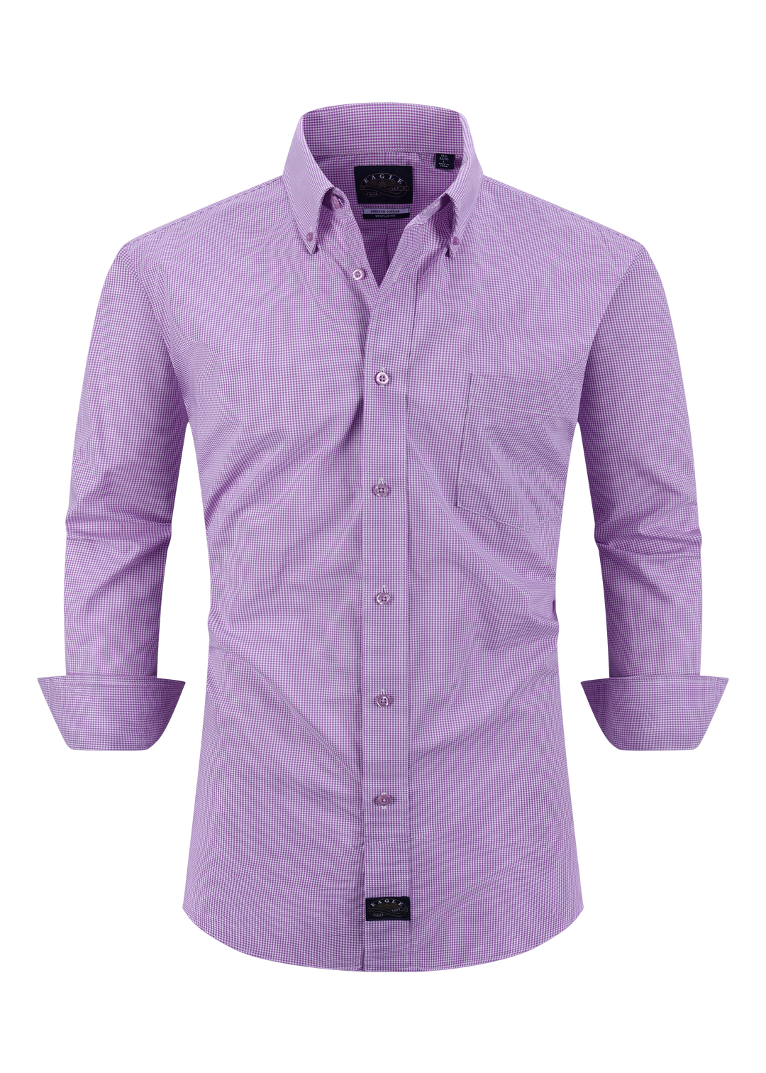 Eagle Stretch Neck Gingham Poplin Shirt