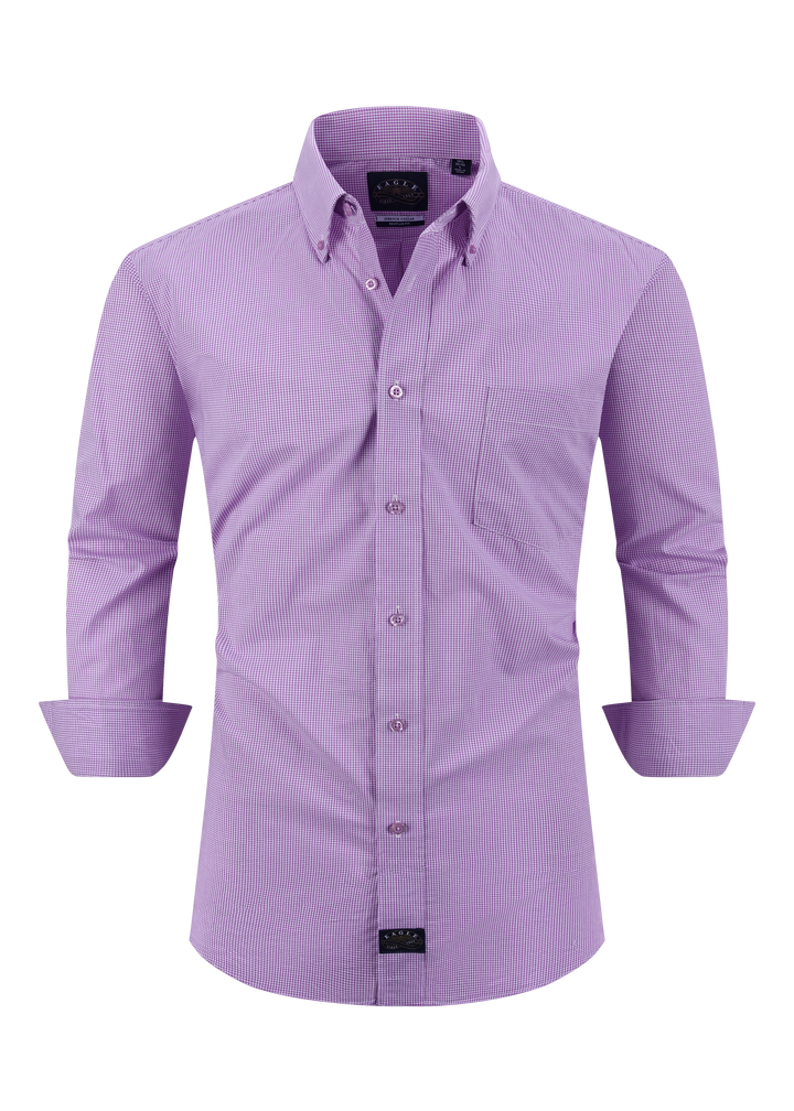 Eagle Stretch Neck Gingham Poplin Shirt