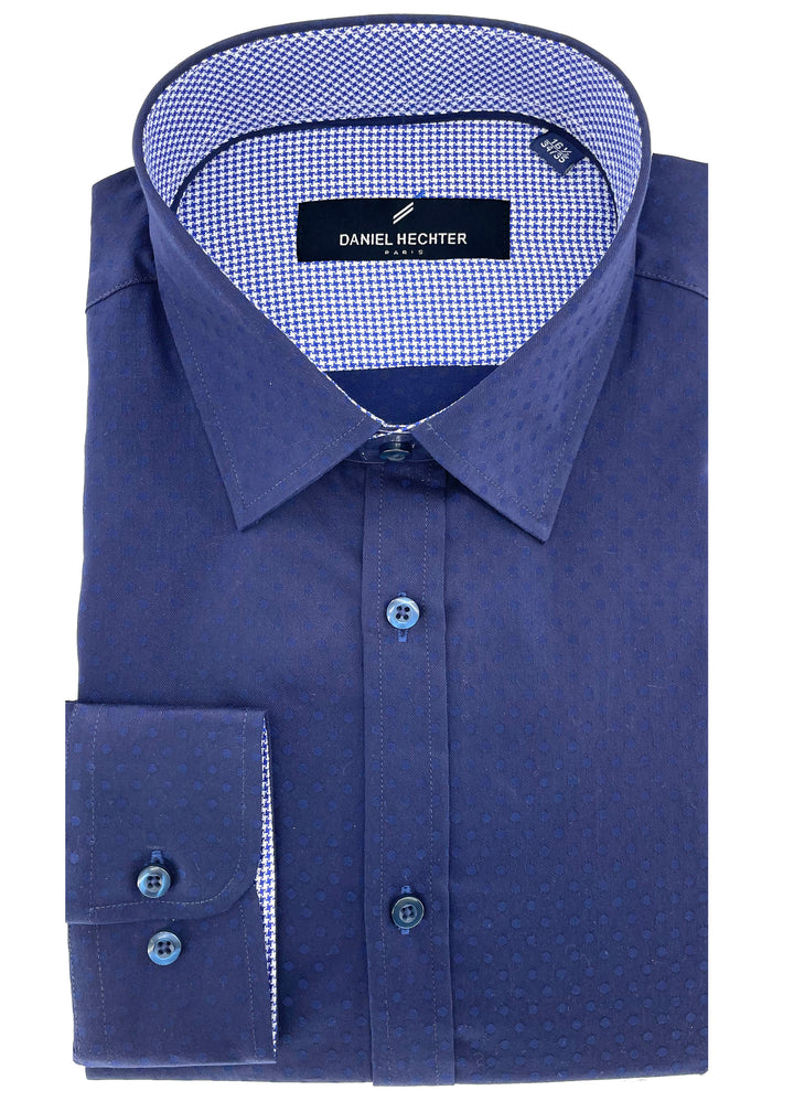 Hechter Paris Dot Slim Fit Dress  Non-Iron Shirt