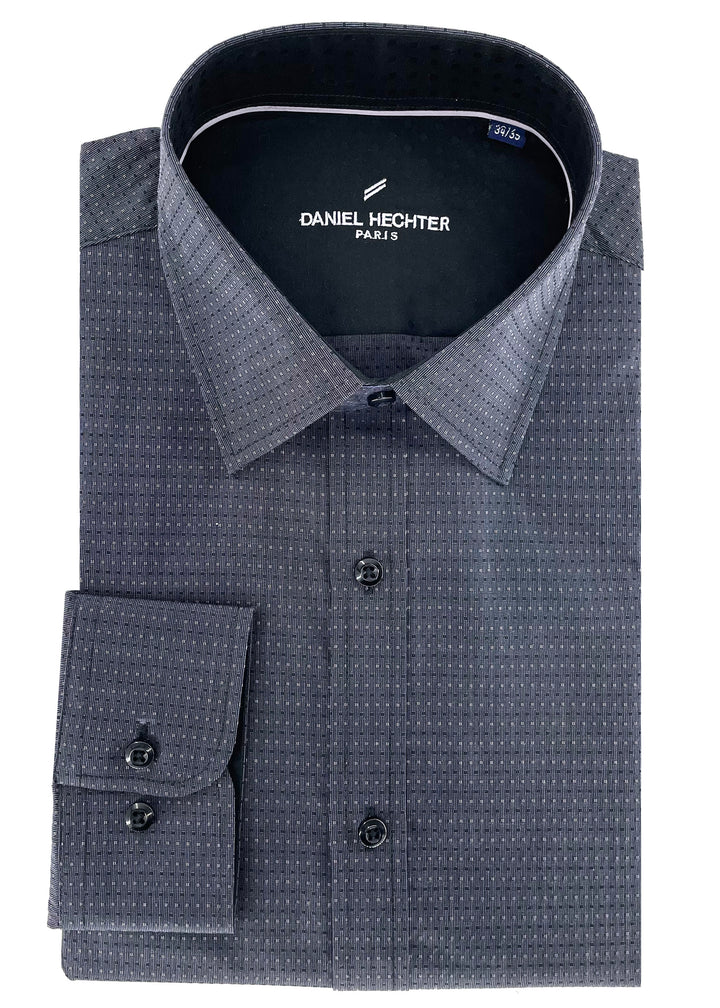 Hechter Paris Dot Slim Fit Non-Iron Dress Shirt