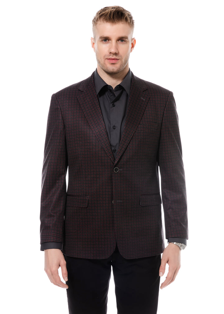 Duchamp Mini-Check Windowpane Blazer