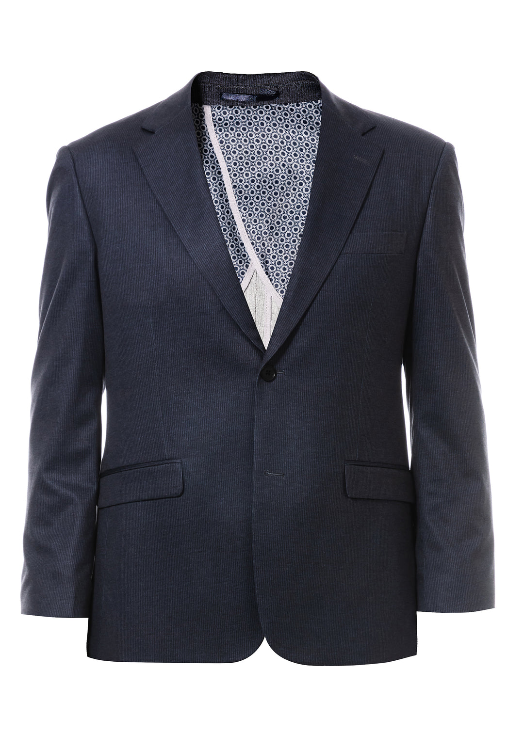 Duchamp Charcoal Soft Tonal Stripe Stretch Blazer