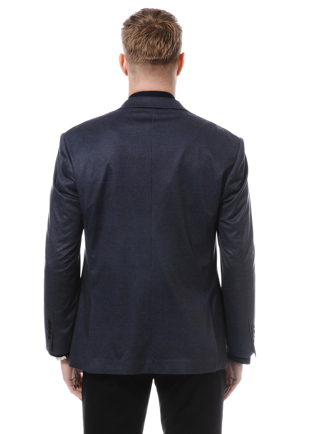 Duchamp Charcoal Soft Tonal Stripe Stretch Blazer