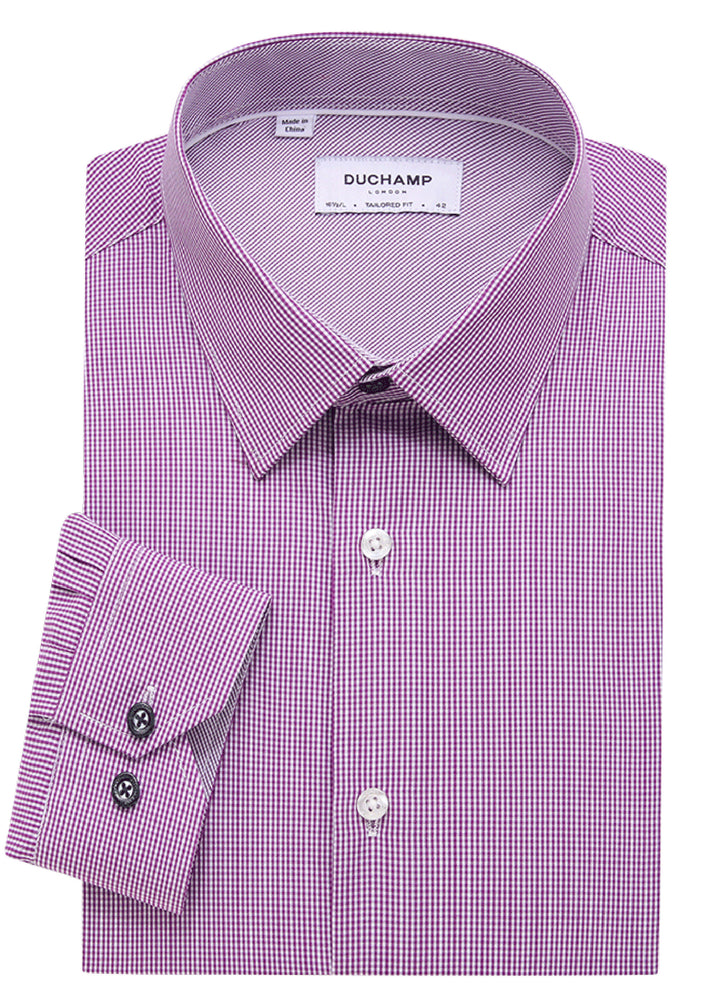 Duchamp London Micro Gingham Dress Shirt