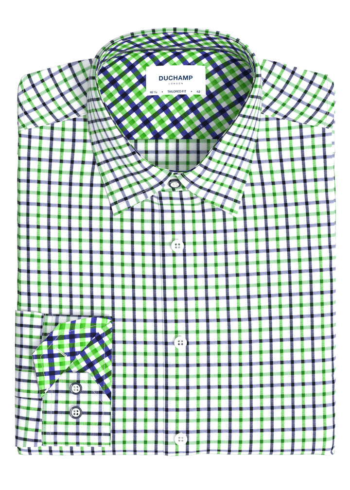 Duchamp London Plaid Dress Shirt