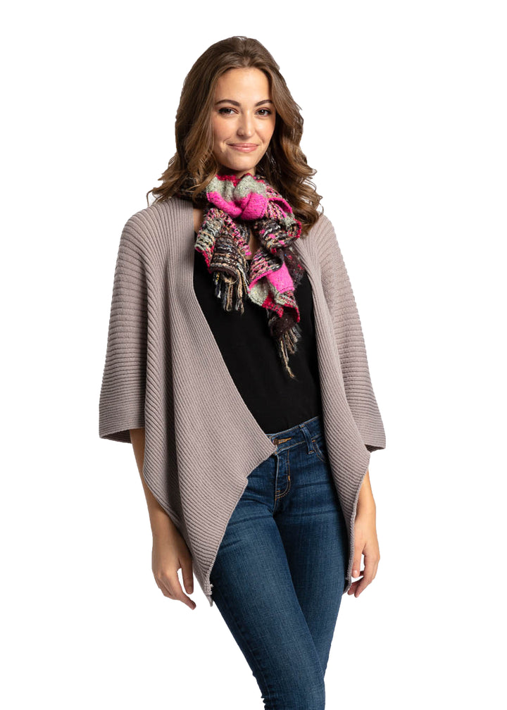 Save the Ocean Recycled Taupe Knit Kimono