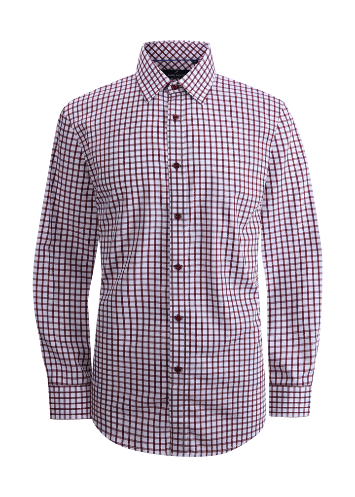 Hechter Paris Gingham Slim Fit Dress Non-Iron Shirt