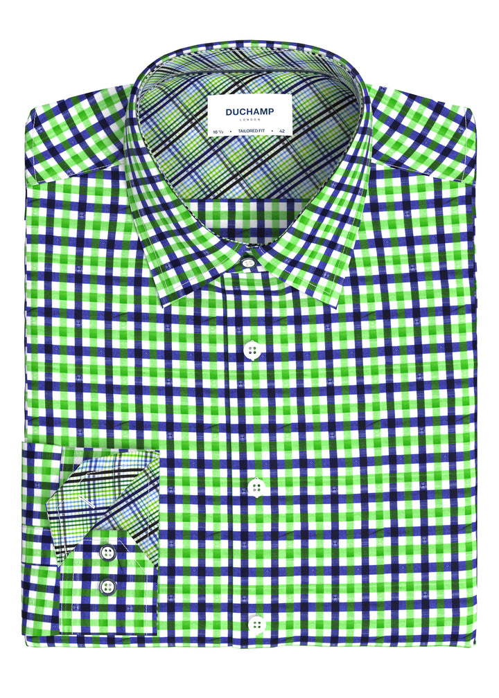 Duchamp London Plaid Dress Shirt