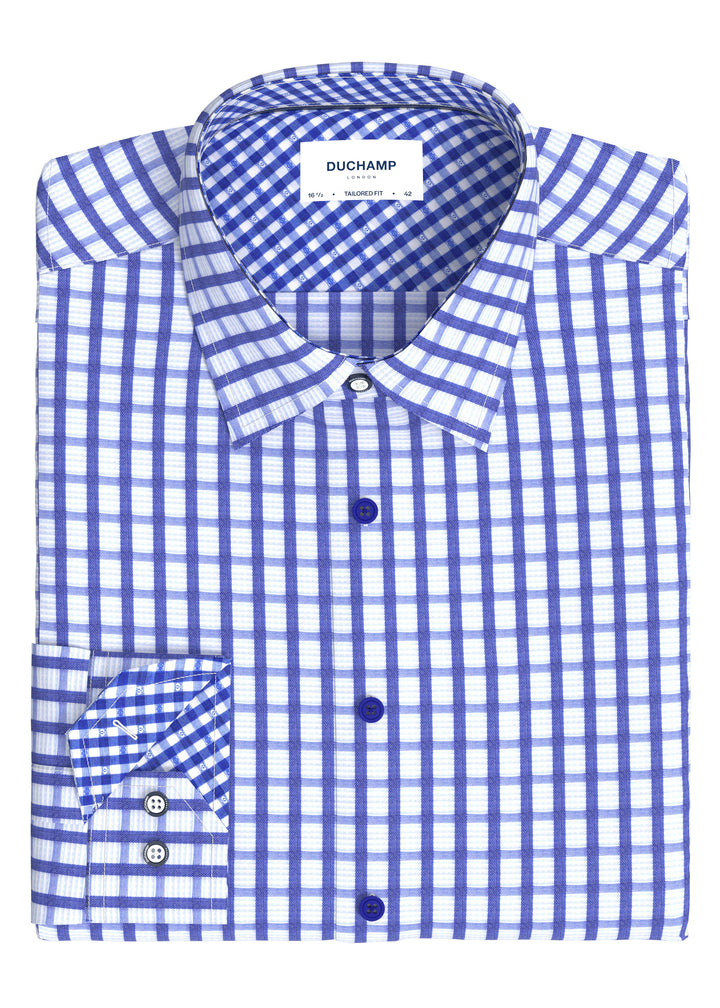 Duchamp London Windowpane Dress Shirt