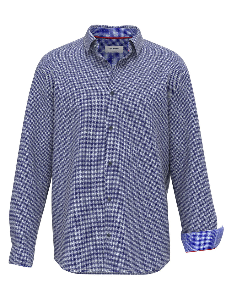 Duchamp London Modern Gingham Dress Shirt