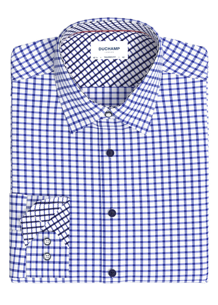 Duchamp London Windowpane Dress Shirt