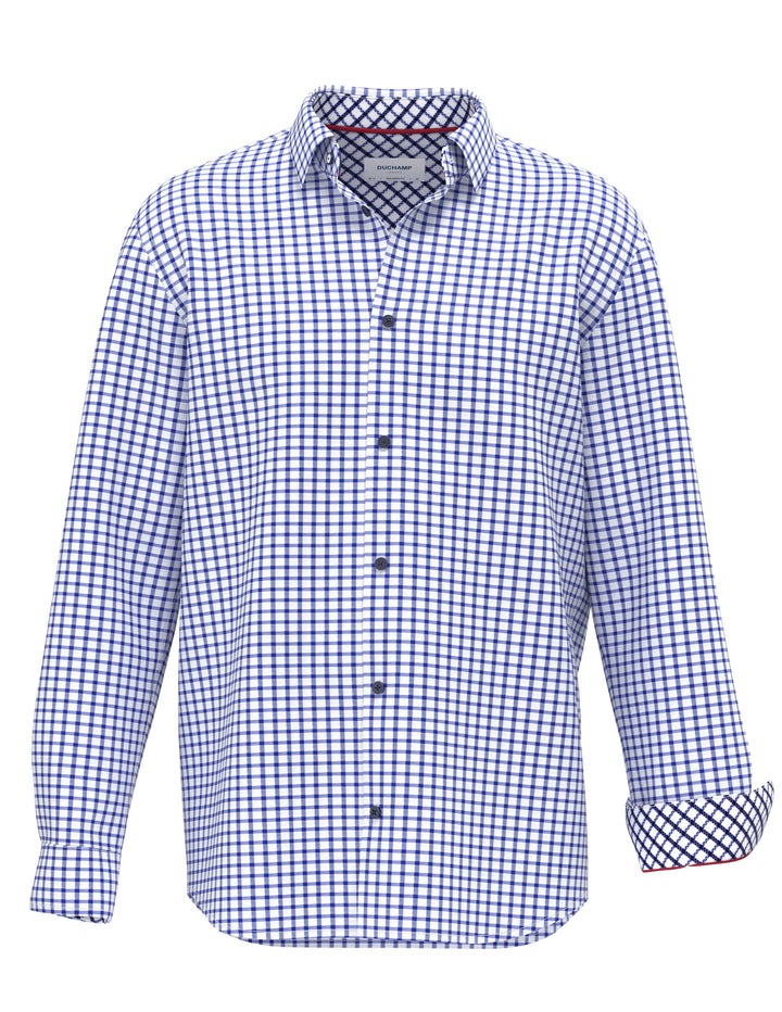 Duchamp London Windowpane Dress Shirt