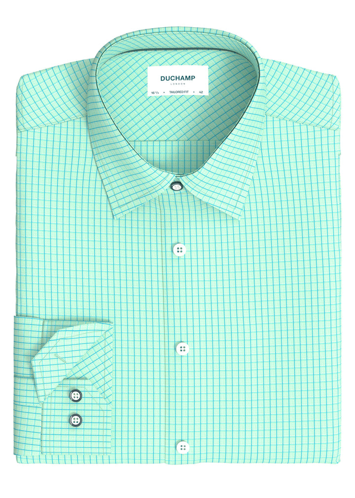 Duchamp London Classic Windowpane Dress Shirt