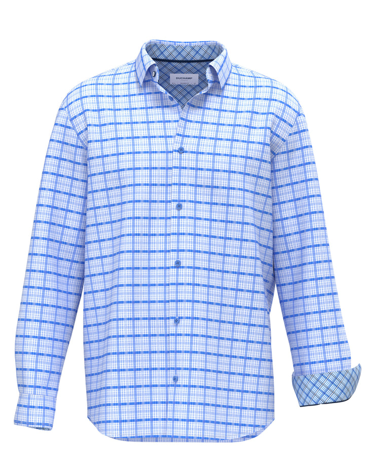 Duchamp London Exploded Gingham Dress Shirt